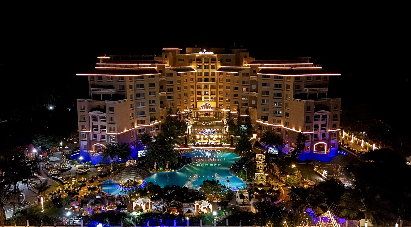 Sea Pearl illuminated after sunset