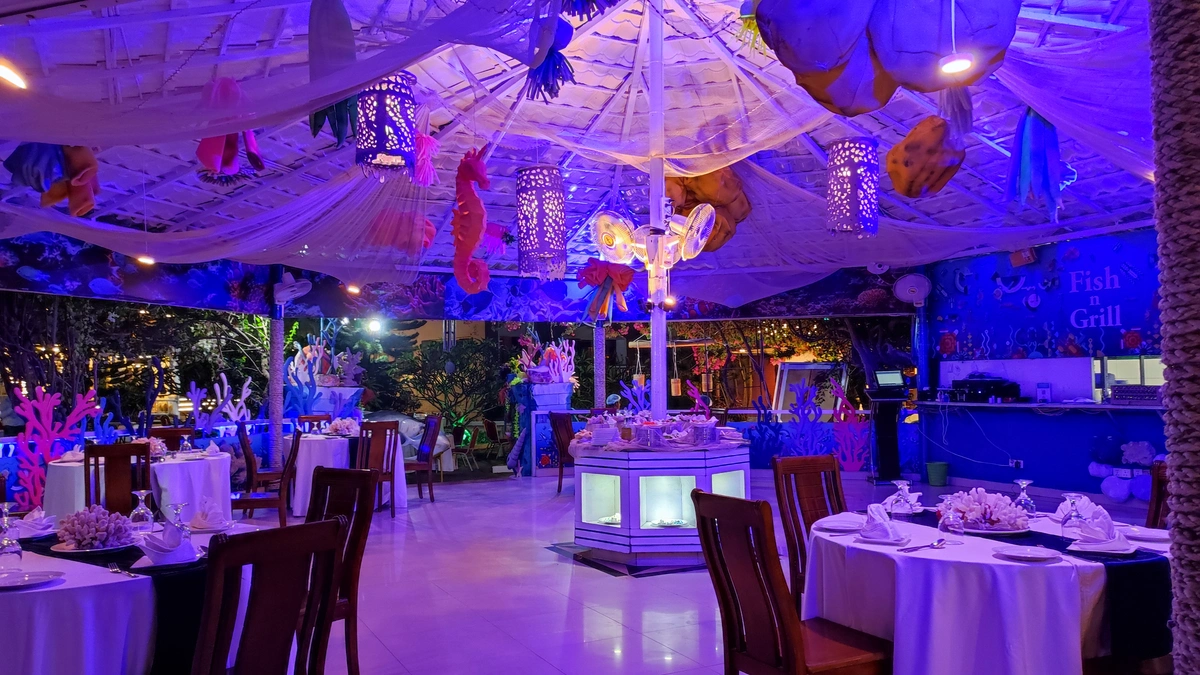 Fish and Grill restaurant dining area