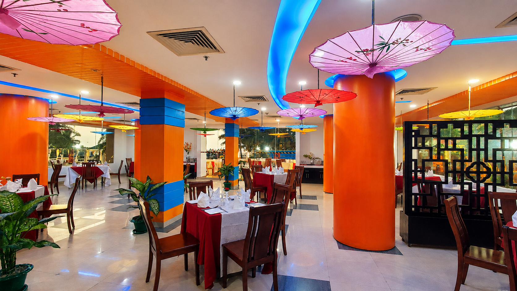 Akoya pan-Asian restaurant interior at Sea Pearl