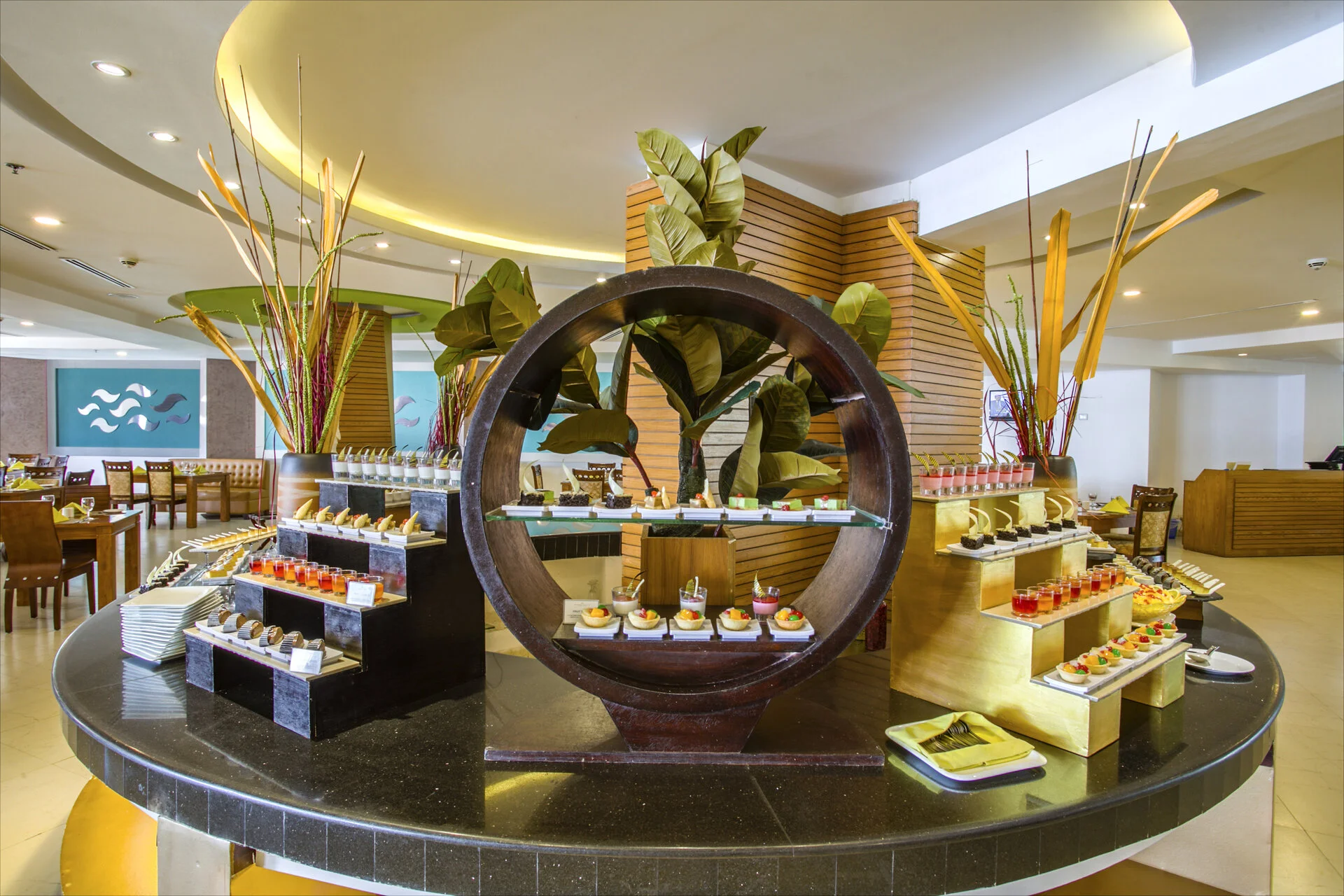 Dessert and pastry buffet display at Sea Pearl
