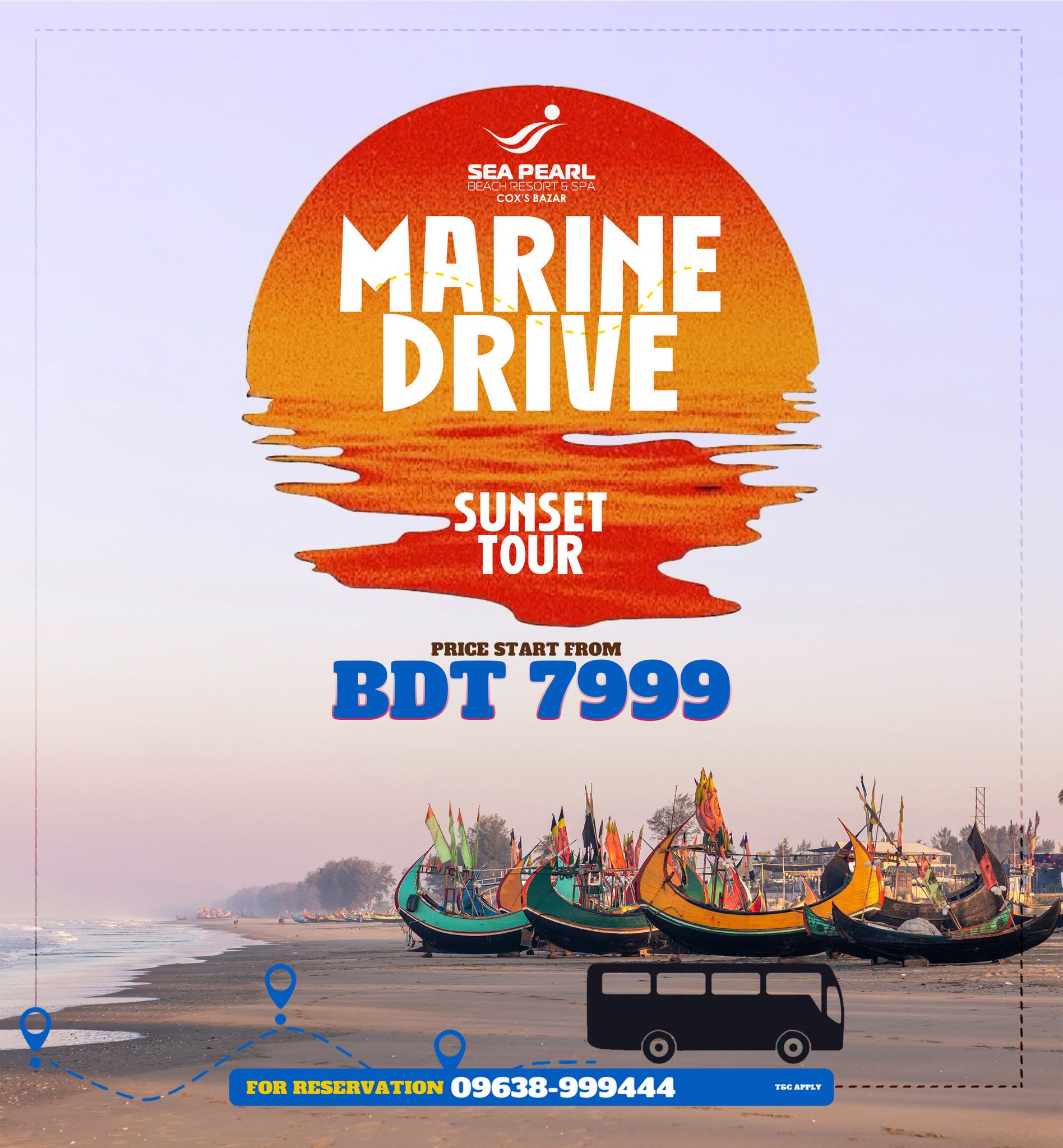 Sea Pearl Marine Drive sunset tour offer poster